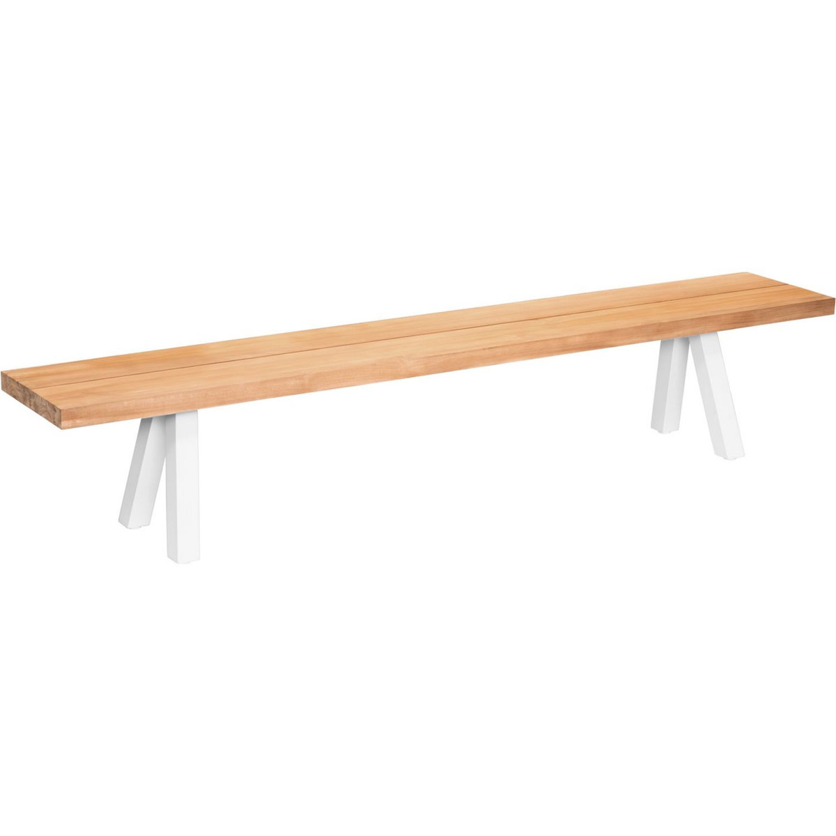 JARDILINE Table de jardin - 6/10 places - Aluminium/Bois - Blanc - SEYCHELLES
