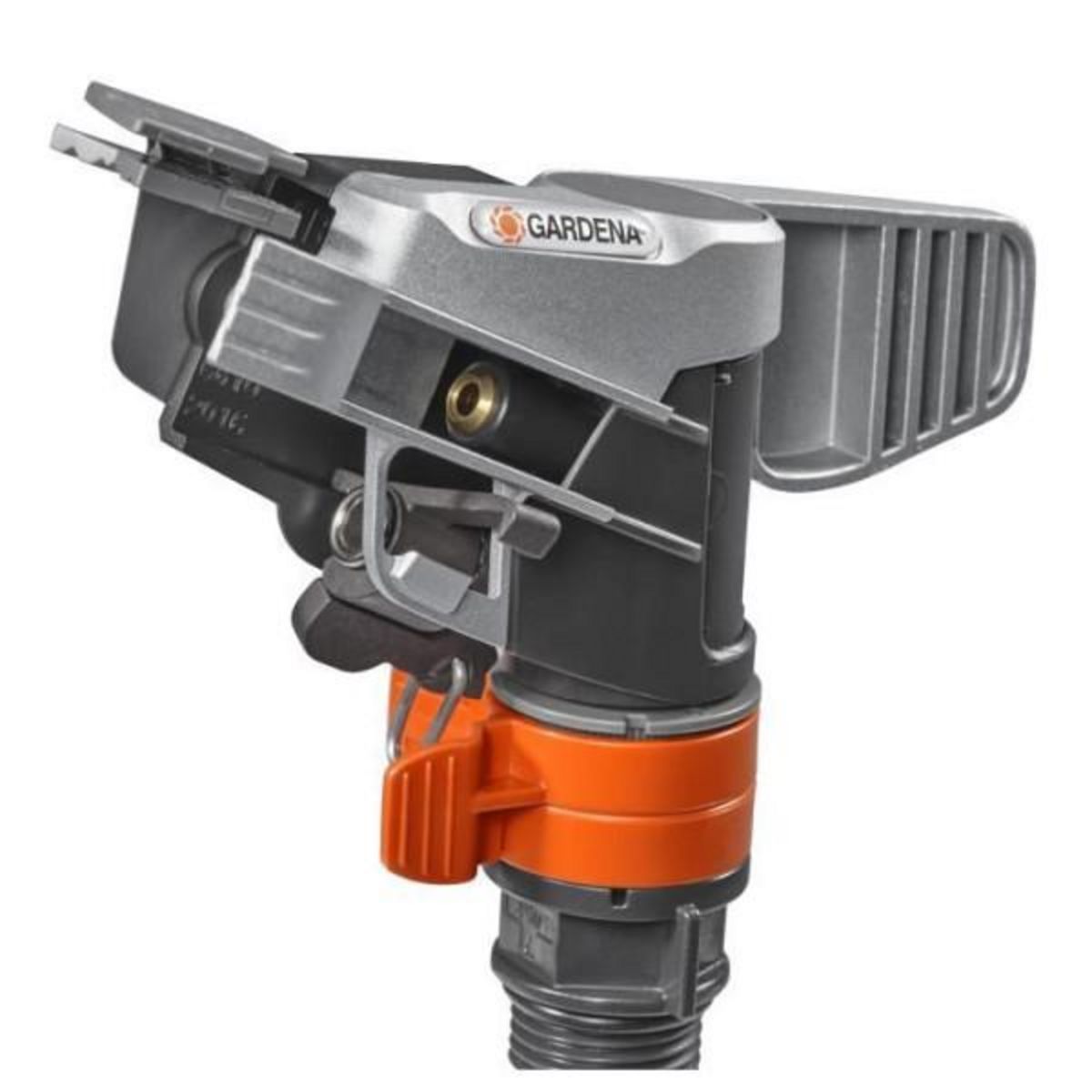 Gardena Arroseur GARDENA -canon traîneau Premium – Portée réglable 12.5m max – Superficie max 490m² – Pour jardin XL Garantie 5