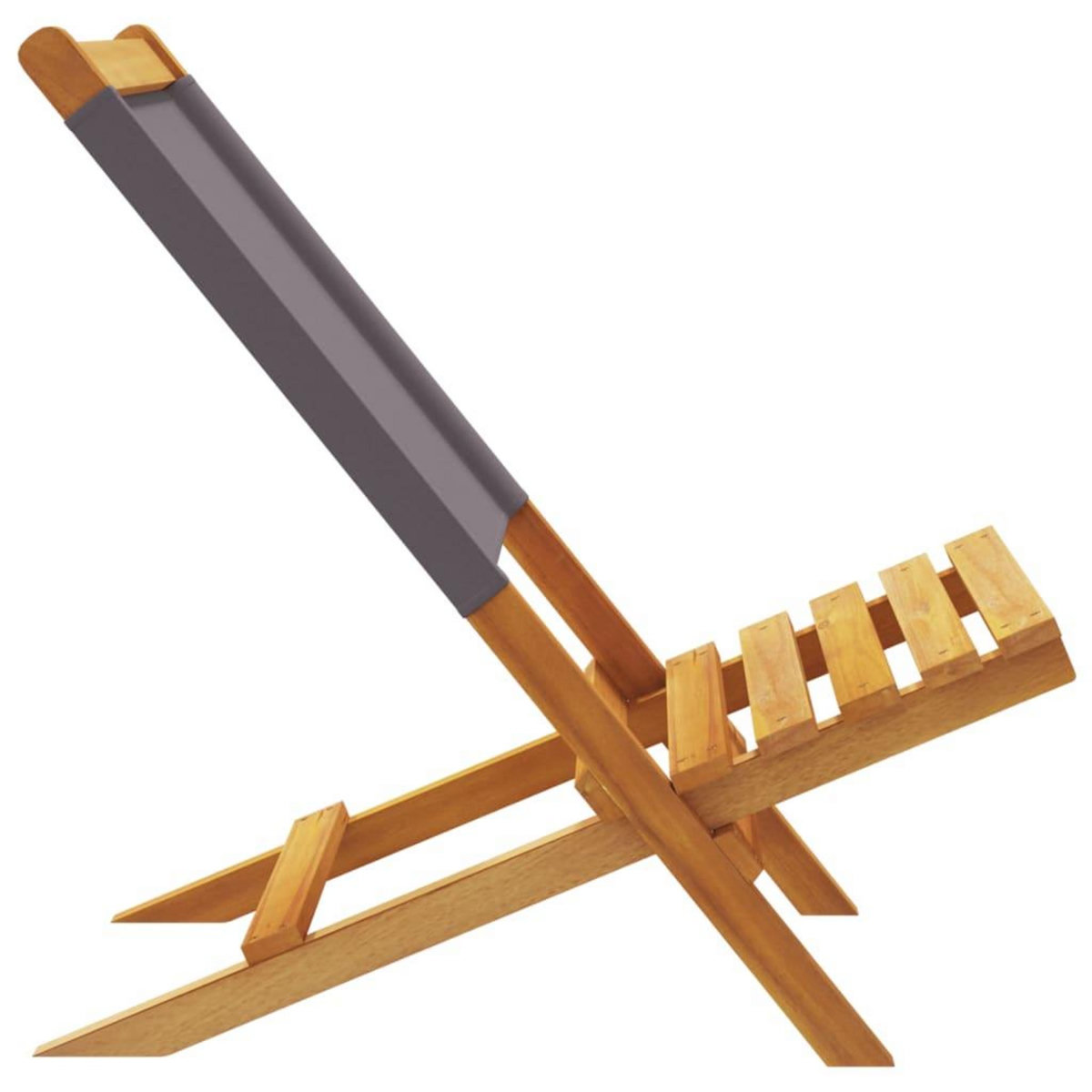 VIDAXL Chaises de jardin pliantes lot de 8 tissu et bois massif