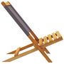 Voir la diapositive 5 : VIDAXL Chaises de jardin pliantes lot de 8 tissu et bois massif