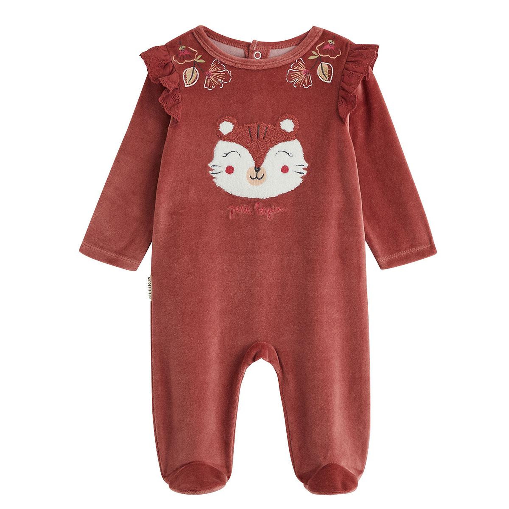 Voir la diapositive 6 : PETIT BEGUIN Lot de 2 pyjamas bébé en velours Léa