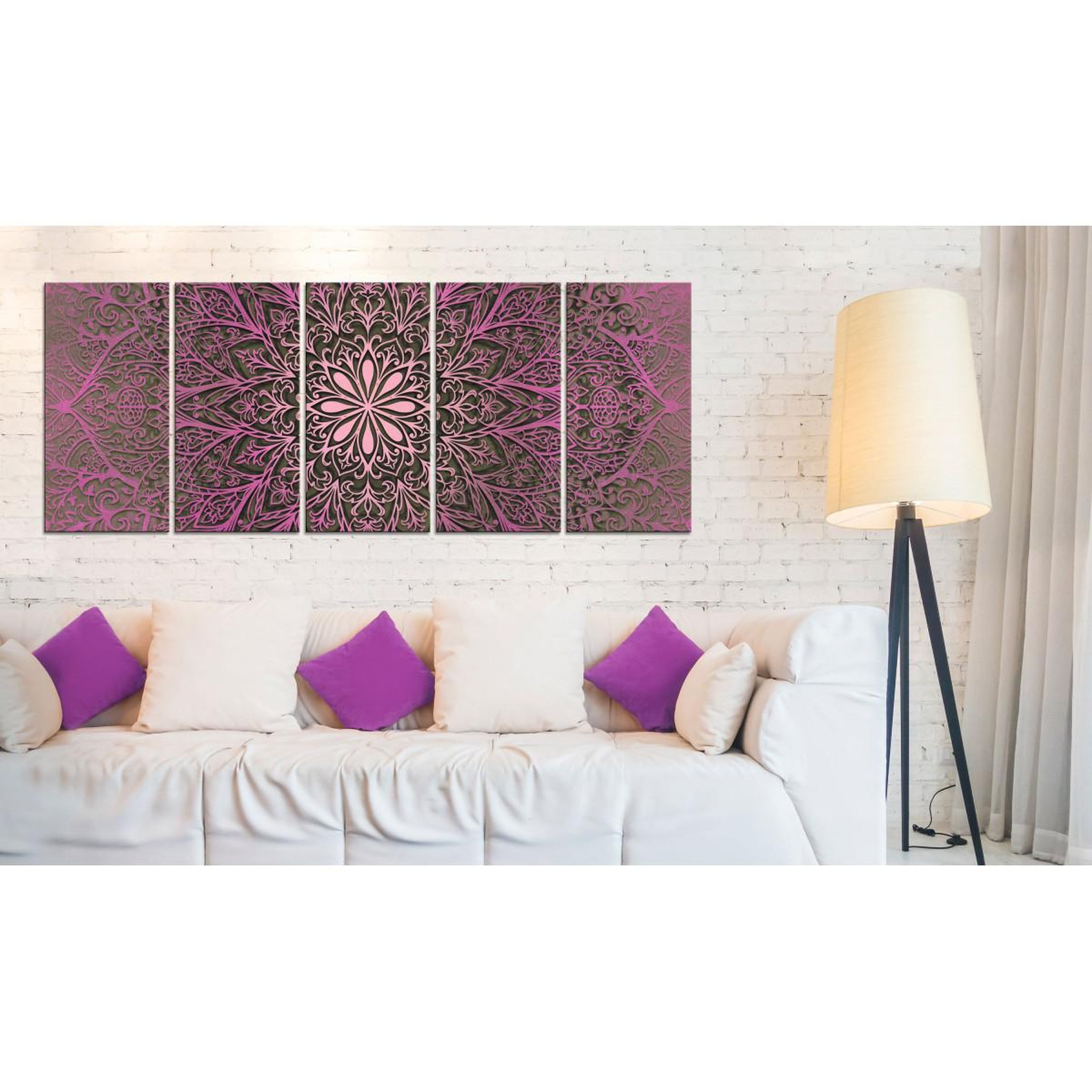 Voir la diapositive 2 : Paris Prix Tableau Imprimé  Pink Mandala