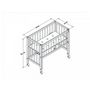 Voir la diapositive 4 : TISSI Lit bébé à barreaux cododo Maxi Boxspring en hêtre massif naturel 50x90 cm