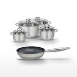 ELO Lot Poêle 24cm & 4 Faitouts Elo Profi Therm Platinum