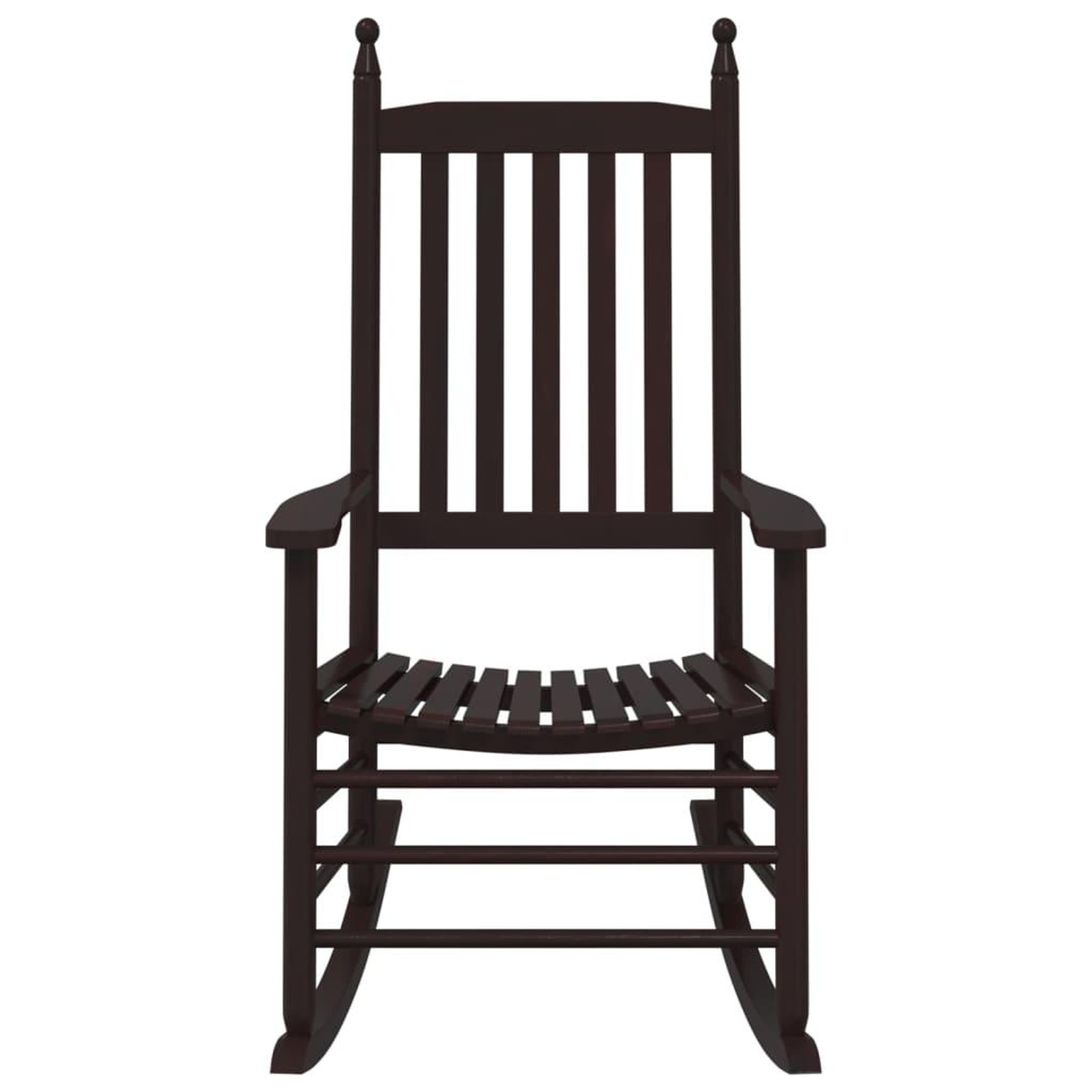 Voir la diapositive 5 : VIDAXL Chaises a bascule sieges incurves lot de 2 brun peuplier massif