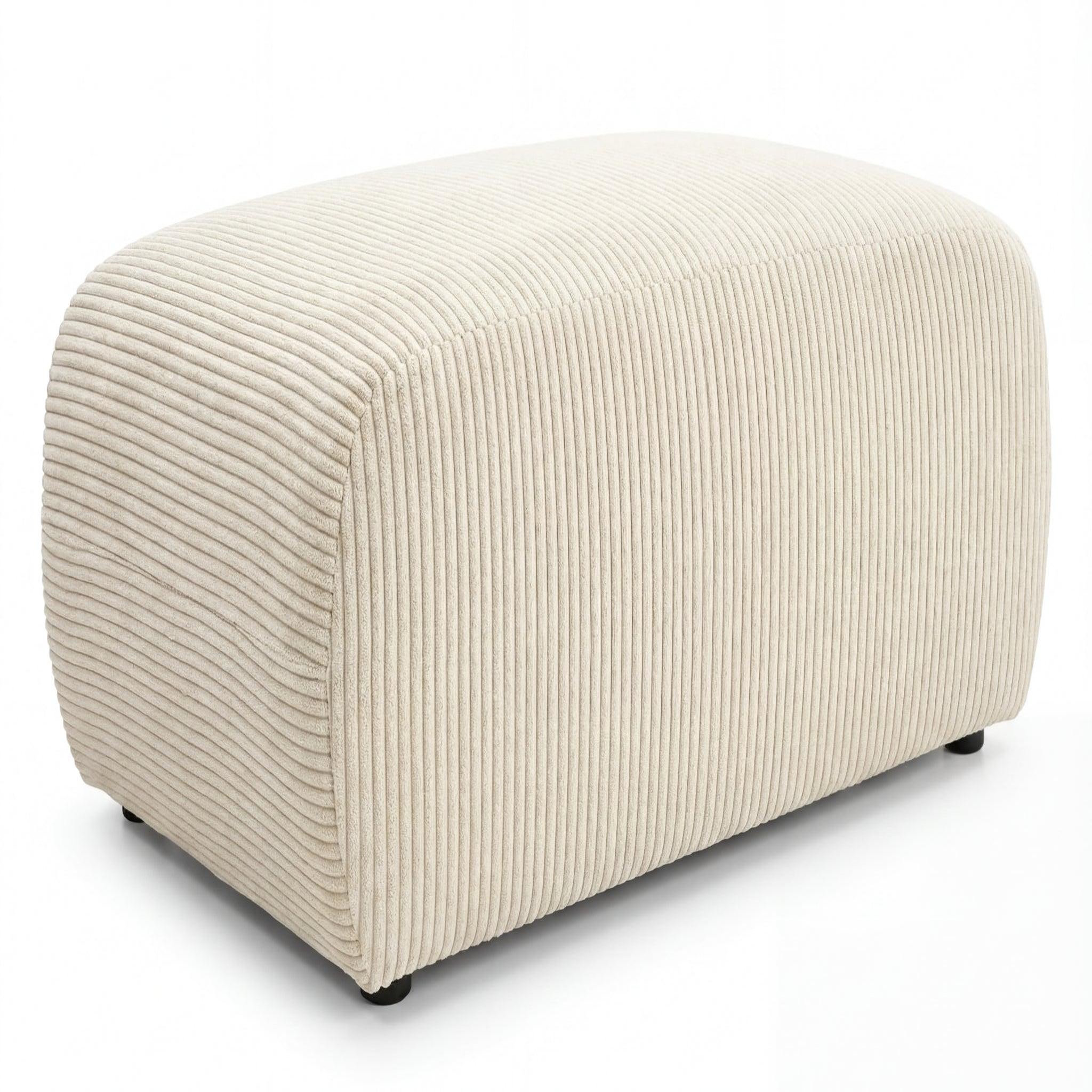 Voir la diapositive 5 : CASANOVA PARIS Sacha - pouf en velours côtelé 105x57x40