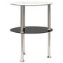 Voir la diapositive 2 : VIDAXL Table d'appoint 2 niveaux Transparent et noir 38cm Verre trempe
