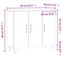Voir la diapositive 6 : VIDAXL Buffet sonoma gris 90x34x80 cm bois d'ingenierie