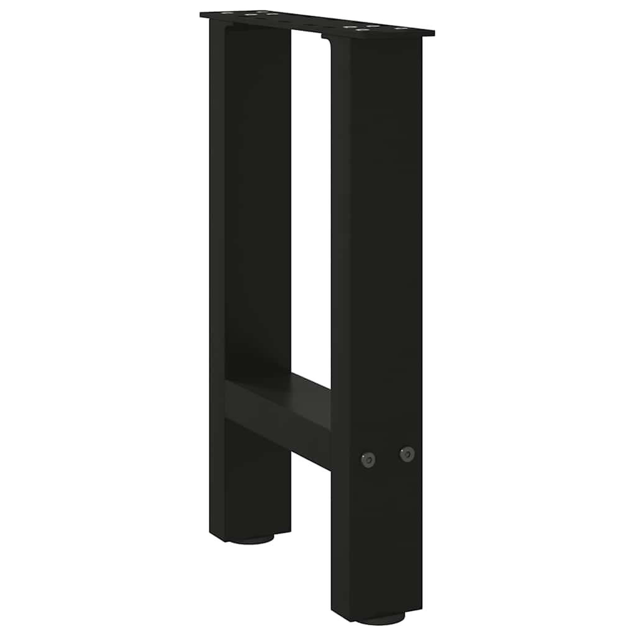 Voir la diapositive 4 : VIDAXL Pieds de table basse noir 2 pcs 38x(42-43) cm acier