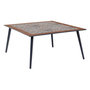 Voir la diapositive 1 : HESPERIDE Table de jardin bistro carrée en acier et céramique 8 places LAMBADA - Graphite