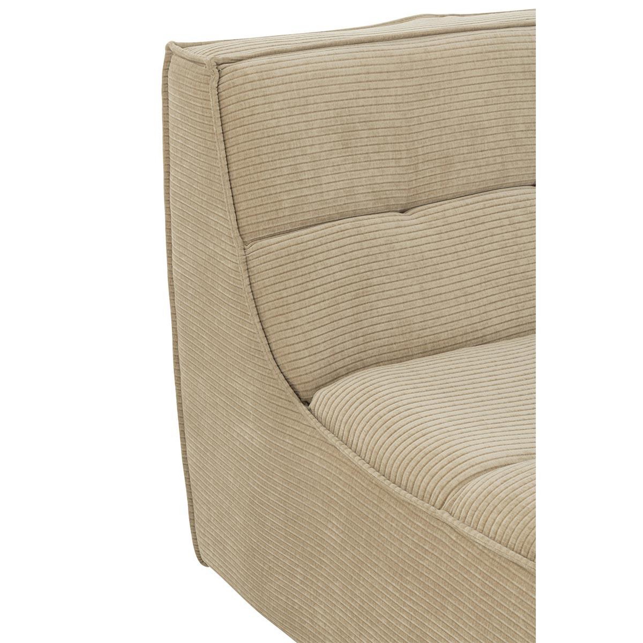 Voir la diapositive 6 : J-LINE Module canapé matelassé  grid  97cm beige foncé