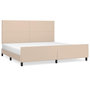 Voir la diapositive 2 : VIDAXL Cadre de lit sans matelas cappuccino 200x200 cm similicuir