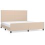 Voir la diapositive 2 : VIDAXL Cadre de lit sans matelas cappuccino 200x200 cm similicuir