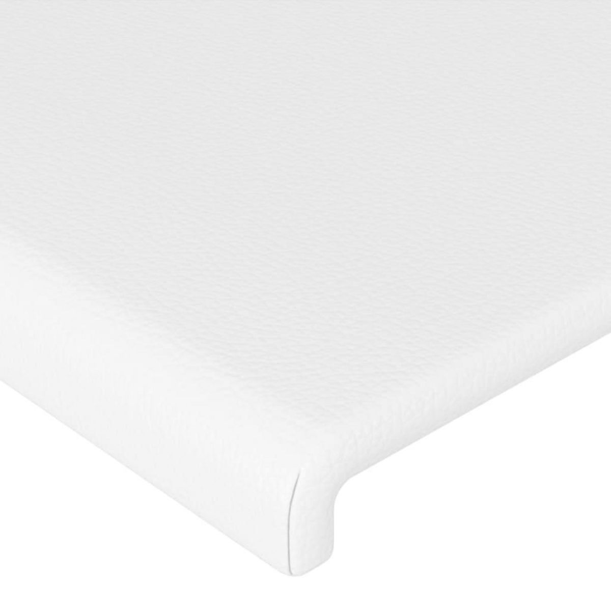 VIDAXL Tete de lit avec oreilles Blanc 103x16x118/128 cm Similicuir