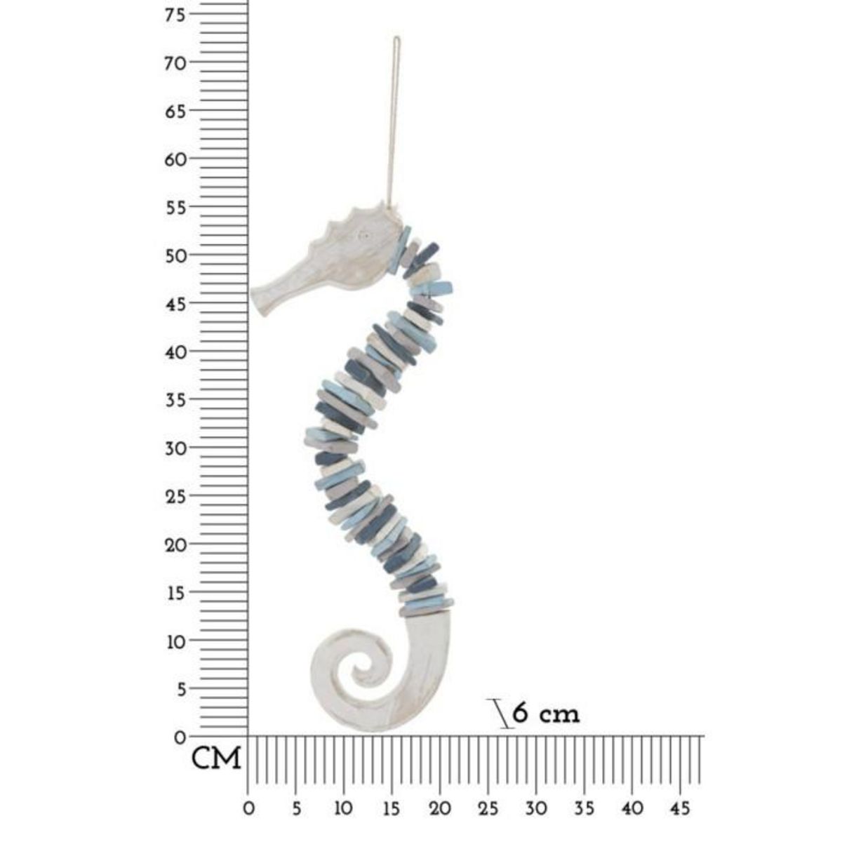 Paris Prix Décoration Murale en Bois  Hippocampe  55cm Multicolore