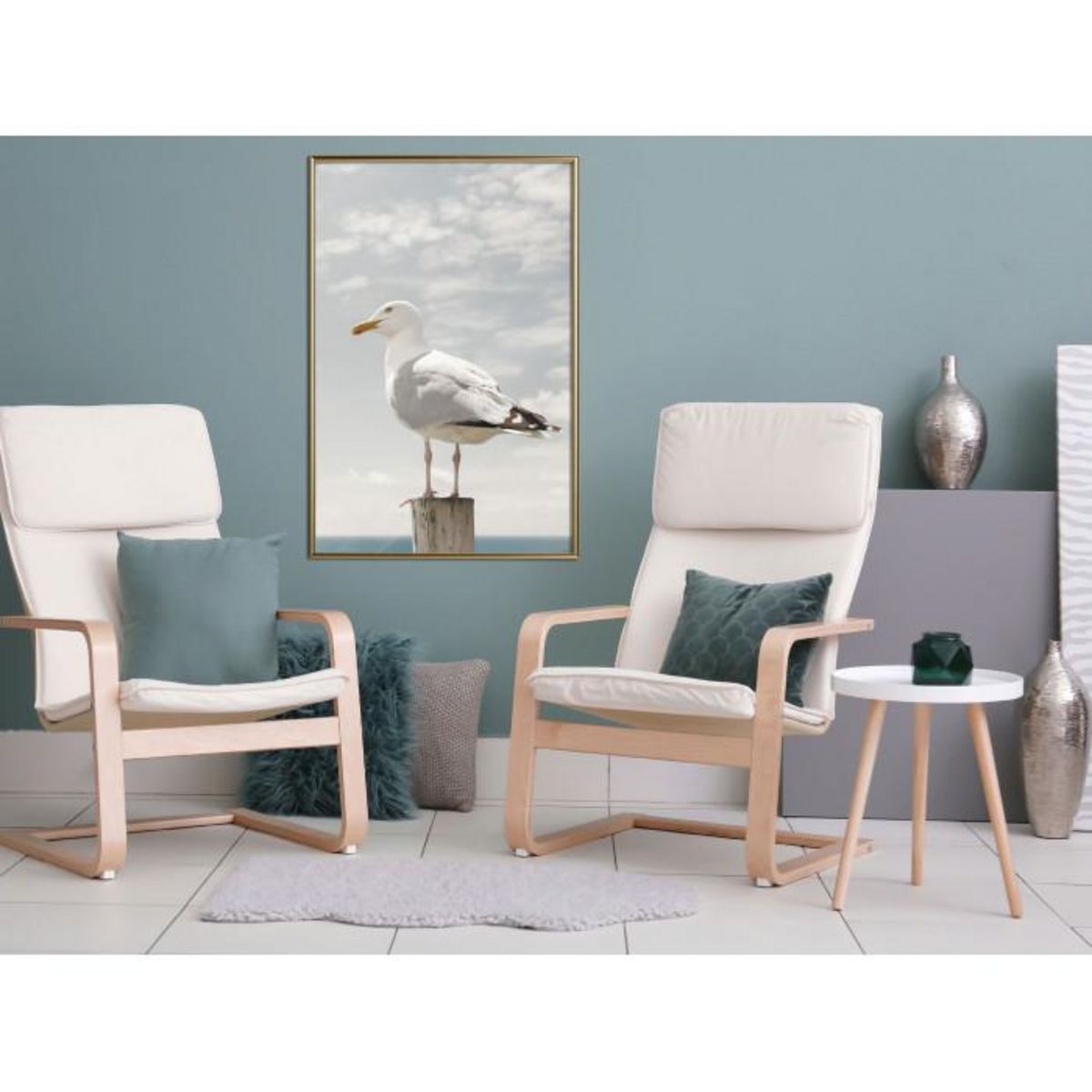 Paris Prix Affiche Murale Encadrée  Curious Seagull