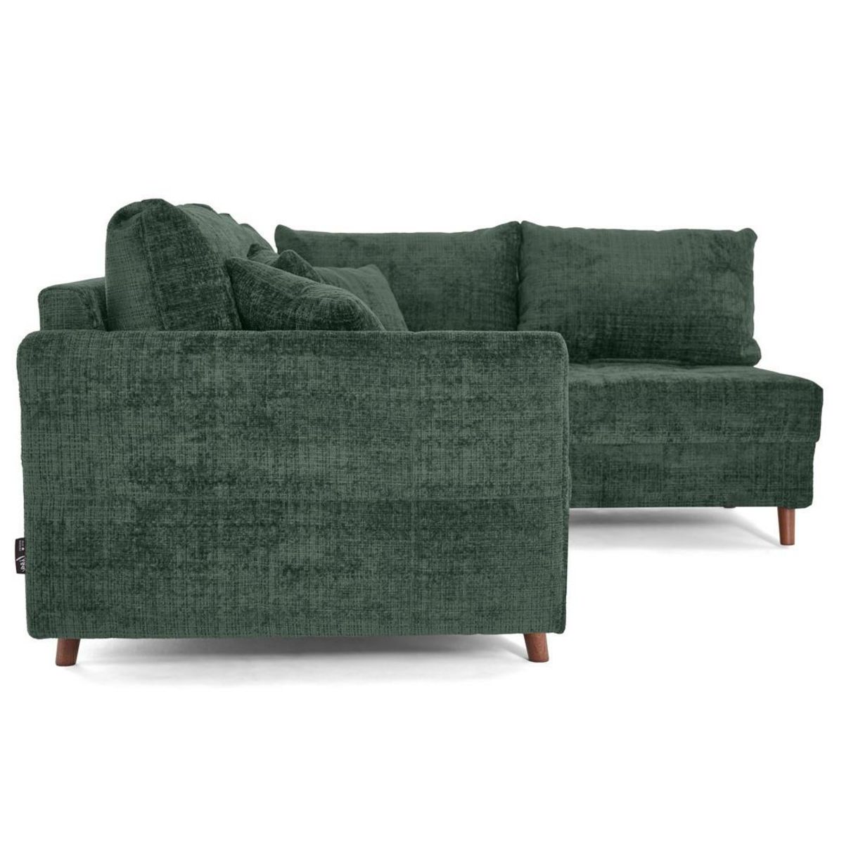 LISA DESIGN Rune - canapé d'angle droit 4 places en velours texturé