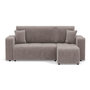 Voir la diapositive 1 : BEST MOBILIER Nicole - canapé d'angle réversible 4 places convertible avec coffre en tissu