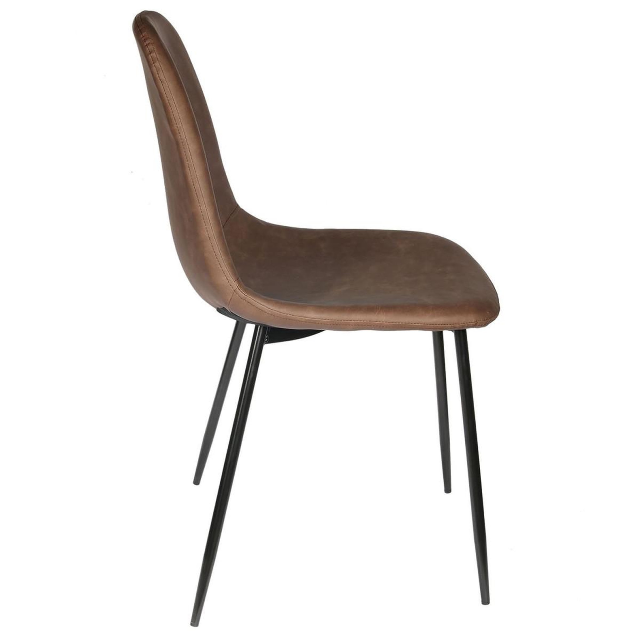 Voir la diapositive 4 : The Home Deco Factory Lot de 4 chaises design  amber  86cm marron