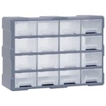 VIDAXL Organisateur multi-tiroirs avec 16 tiroirs centraux 52x16x37 cm