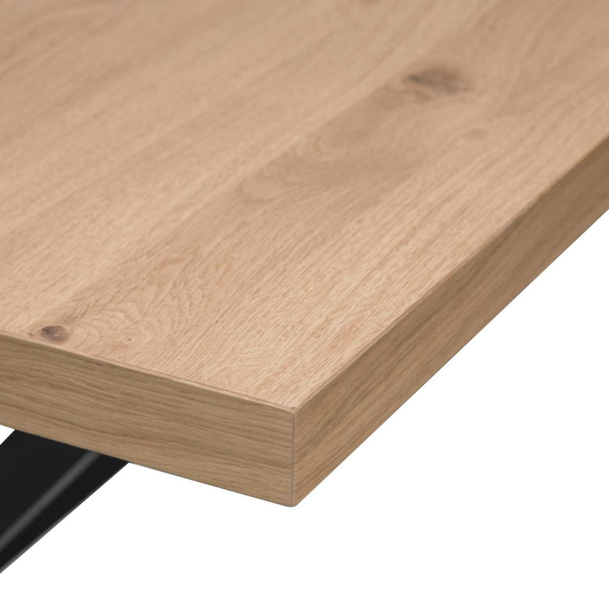 ATMOSPHERA Table à manger en bois pour 6 personnes STEJA - Marron et noir