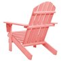 Voir la diapositive 4 : VIDAXL Chaise de jardin Adirondack Bois de sapin massif Rose