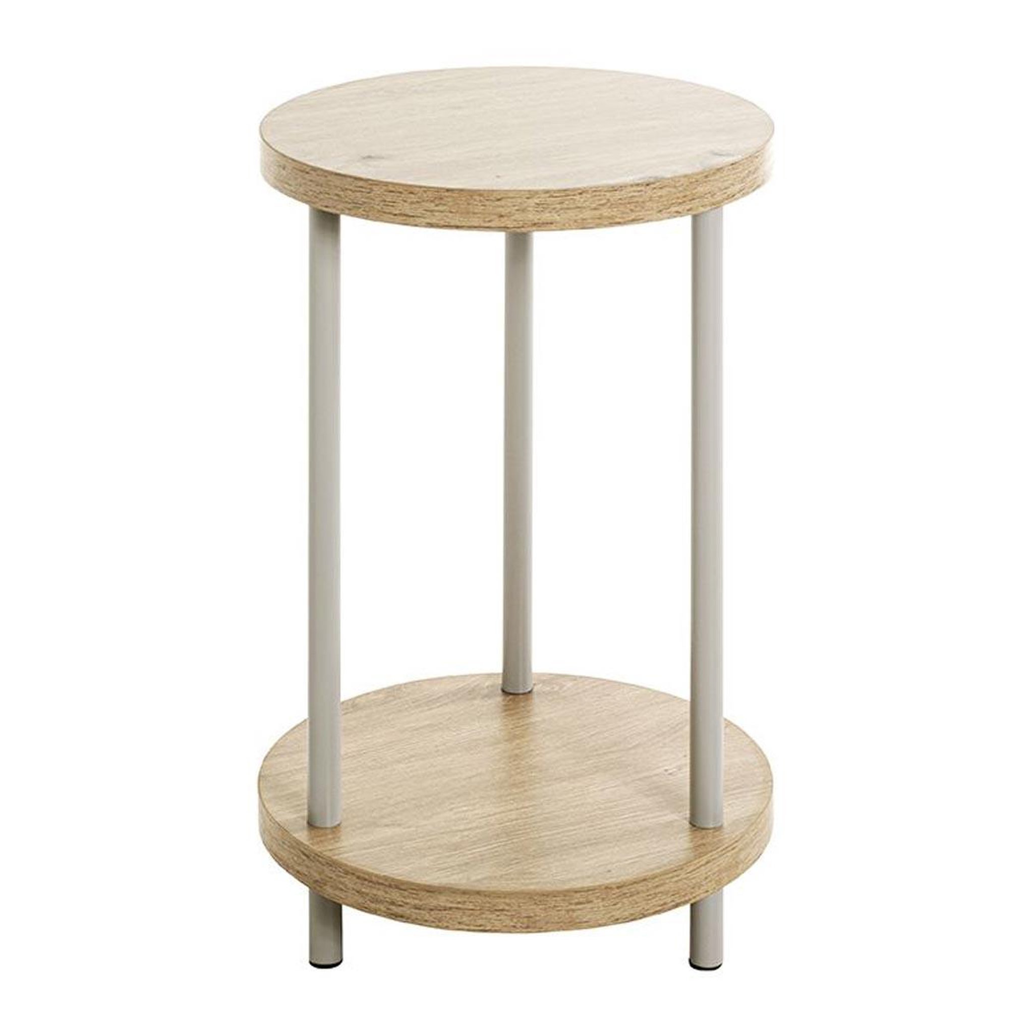 Voir la diapositive 2 : Paris Prix Table d'appoint 2 niveaux  ilona  50cm gris