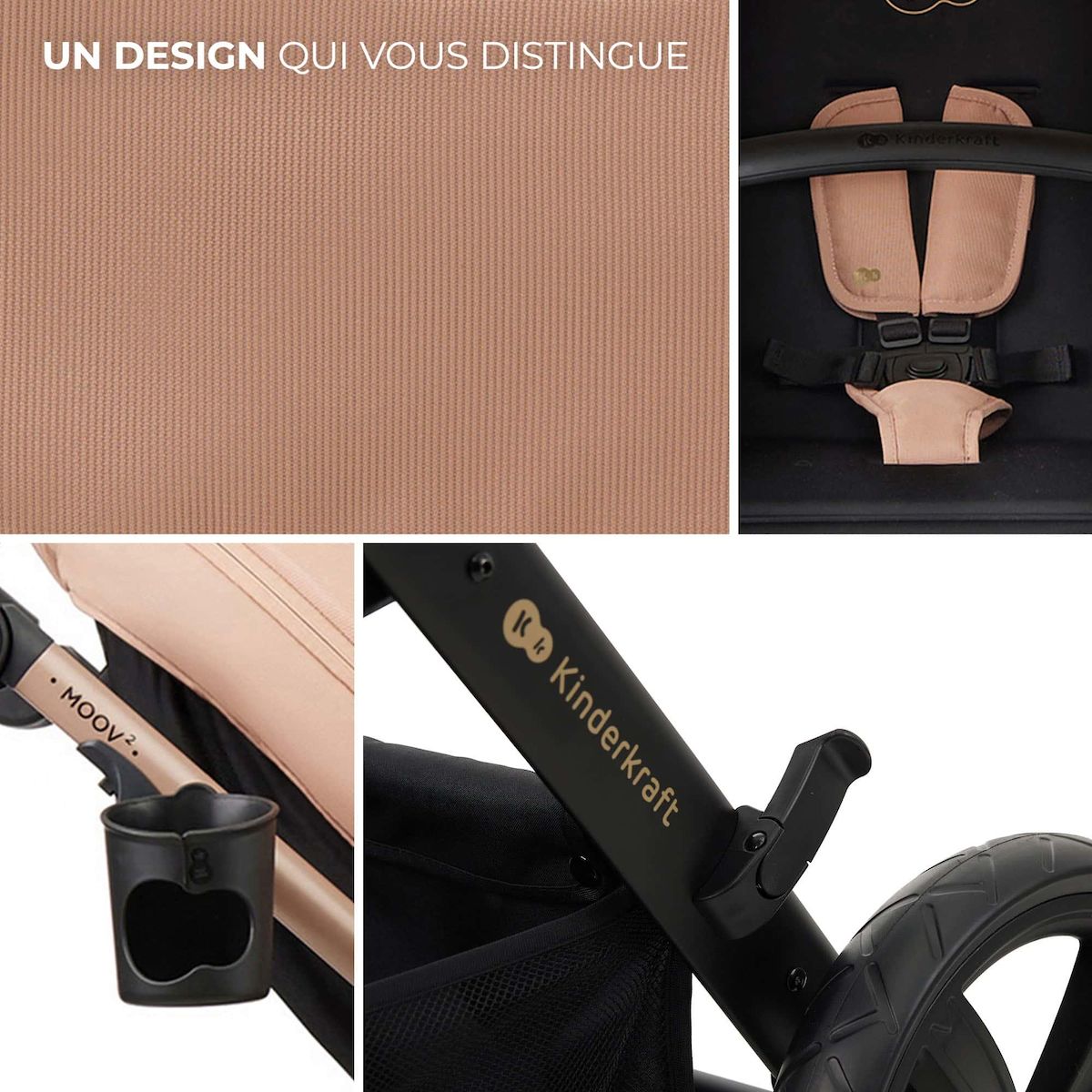 KINDERKRAFT Poussette 4en1 moov 2 pratique et confortable