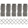 Voir la diapositive 1 : VIDAXL Cloture a treillis 5 pcs Gris Bois de sapin massif 180x30 cm