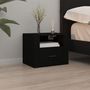 Voir la diapositive 3 : VIDAXL Tables de chevet murales 2 pcs Noir 50x36x40 cm