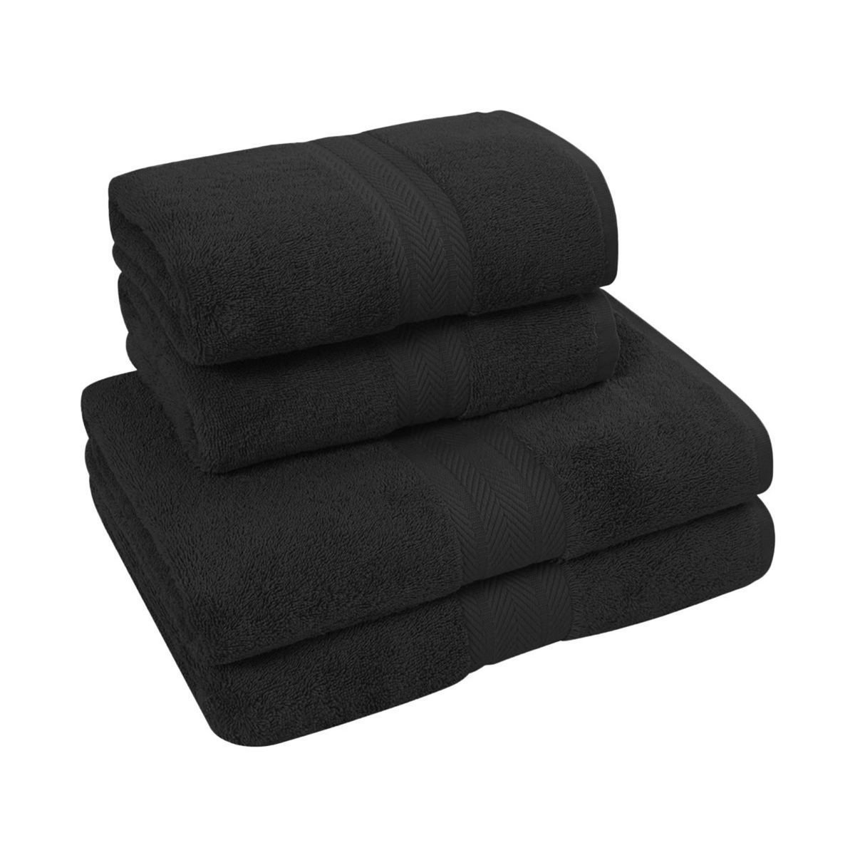 Sensei Maison Ensemble de bain 4 pièces (2 draps de bain + 2 serviettes de toilette) LUXURY