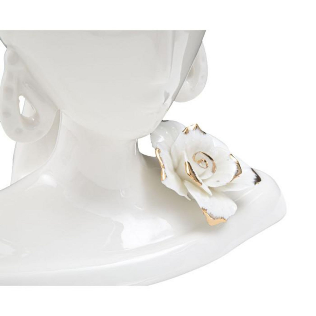 Paris Prix Vase Déco en Porcelaine  Woman Young  21cm Blanc