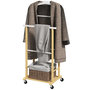 Voir la diapositive 5 : HOMCOM Valet de chambre mobile bois bambou avec portant et étagère
