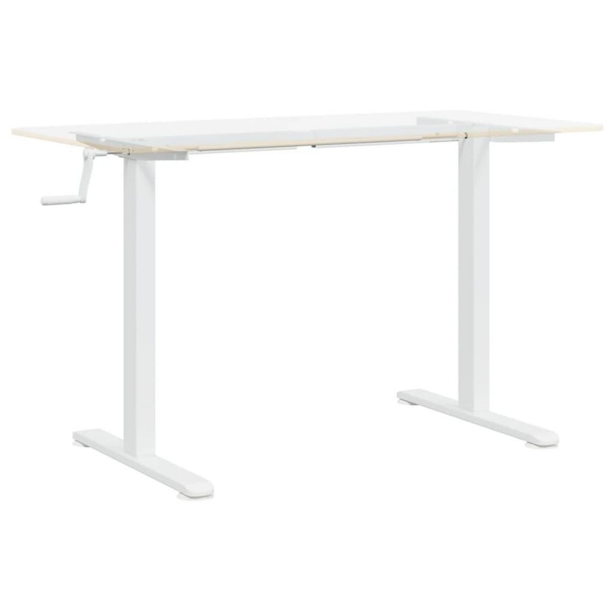 VIDAXL Cadre de bureau debout blanc (94-135)x60x(70-114) cm acier
