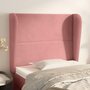 Voir la diapositive 1 : VIDAXL Tete de lit avec oreilles Rose 103x23x118/128 cm Velours
