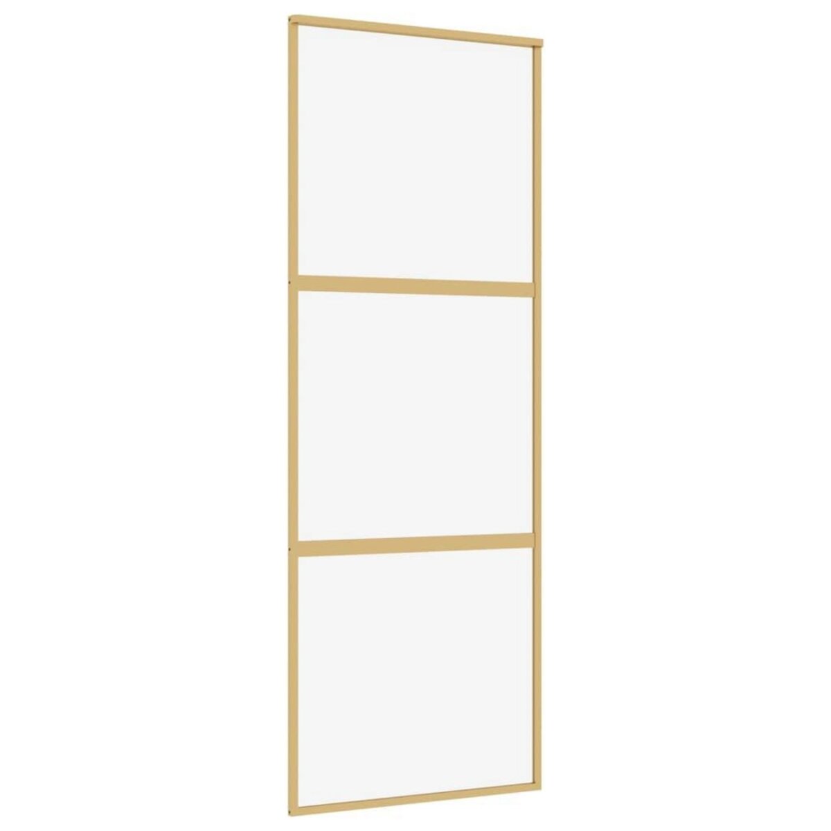 VIDAXL Porte coulissante dore 76x205 cm verre ESG clair et aluminium