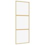 Voir la diapositive 2 : VIDAXL Porte coulissante dore 76x205 cm verre ESG clair et aluminium