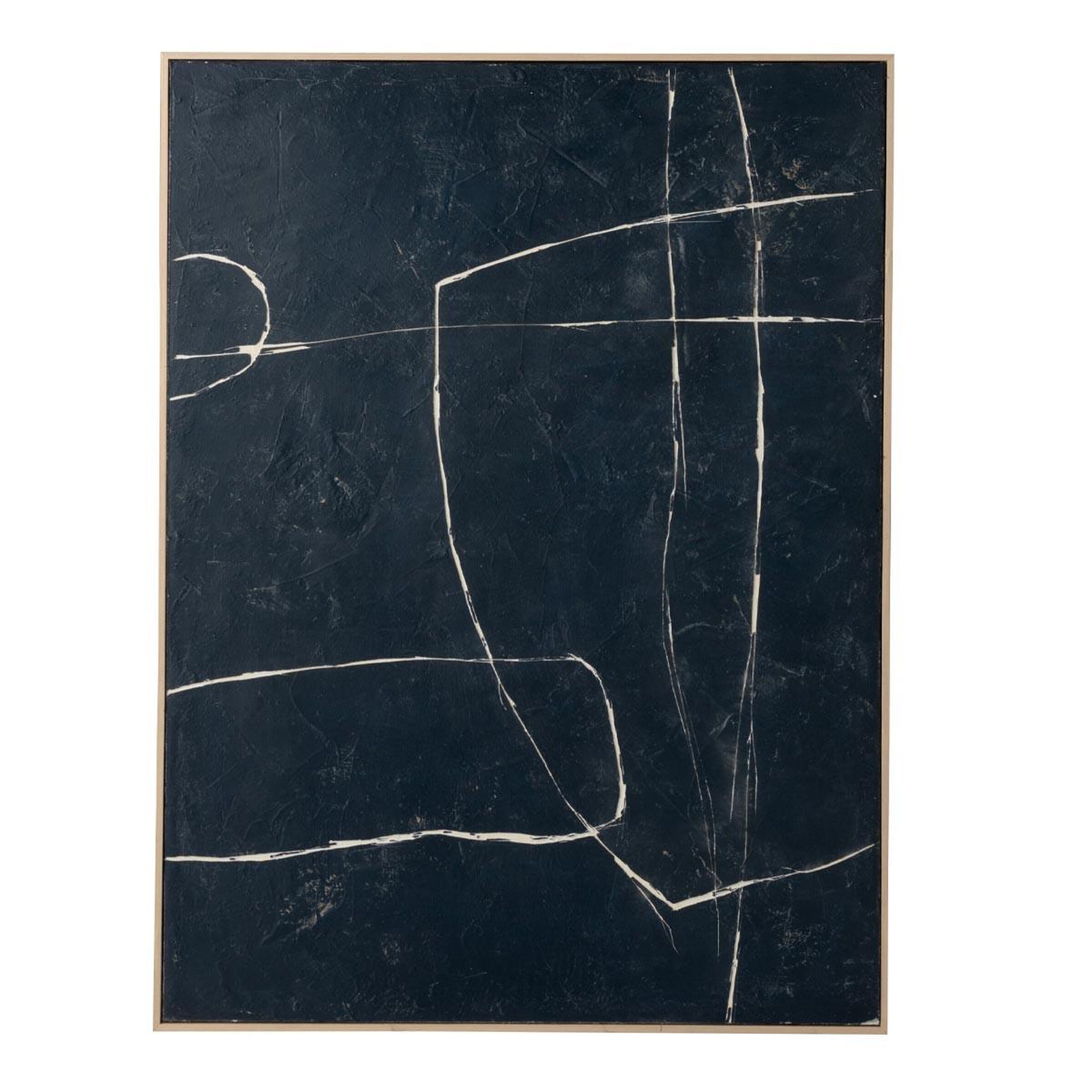 J-LINE Tableau déco  griffes  90x120cm bleu