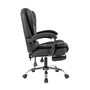 Voir la diapositive 4 : CONCEPT USINE Chaise de bureau massante  noir avec repose pieds ELITE