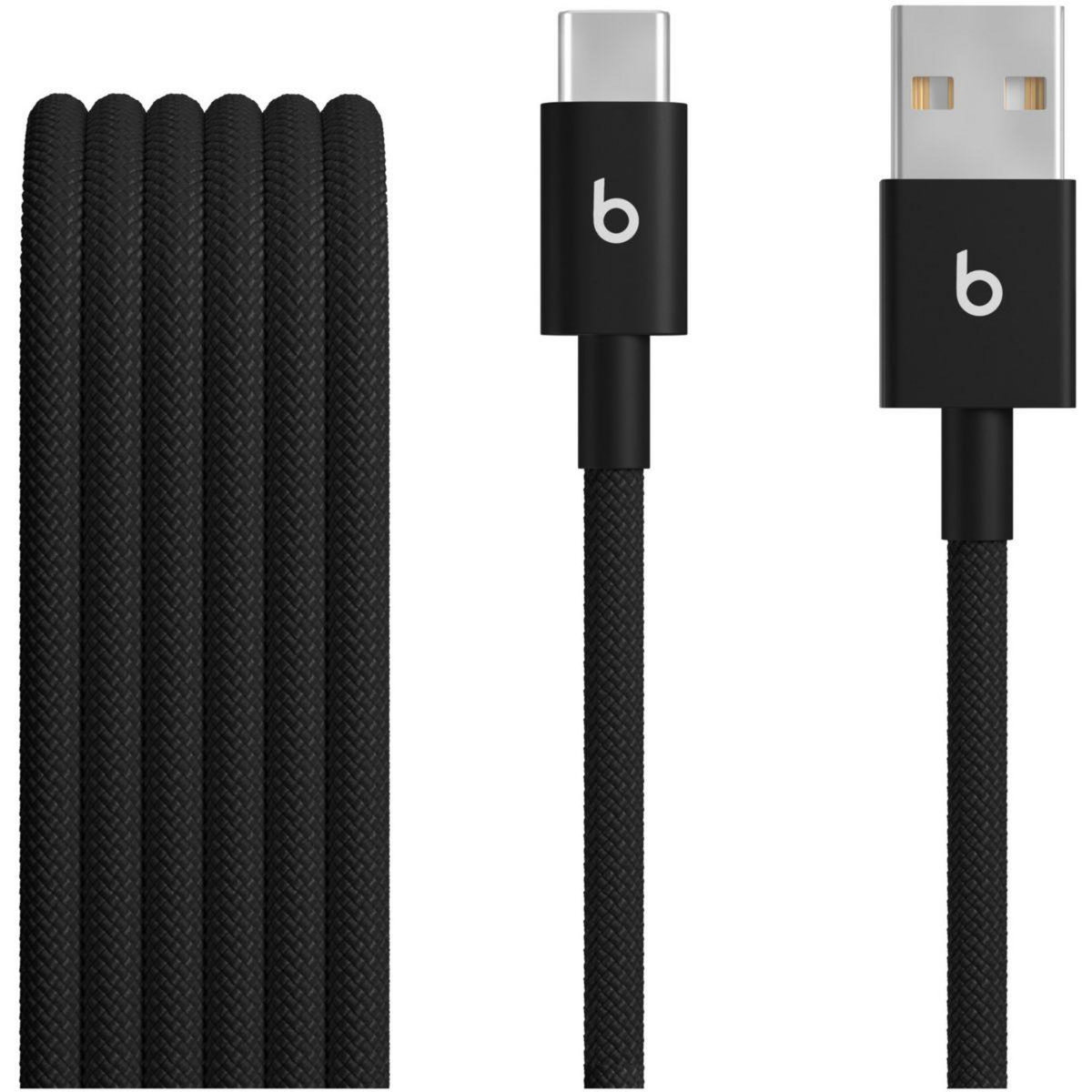 BEATS Câble de charge tissé USB-A vers USB-C 1M50 Noir intense
