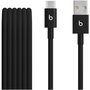 Voir la diapositive 1 : BEATS Câble de charge tissé USB-A vers USB-C 1M50 Noir intense