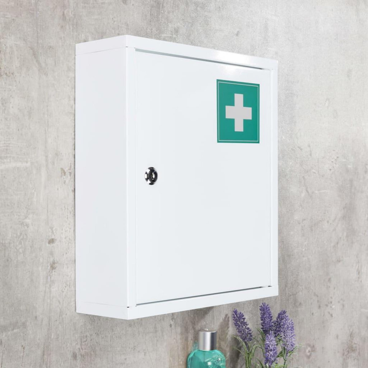 HI HI Armoire a pharmacie 31,5x10x36 cm Acier