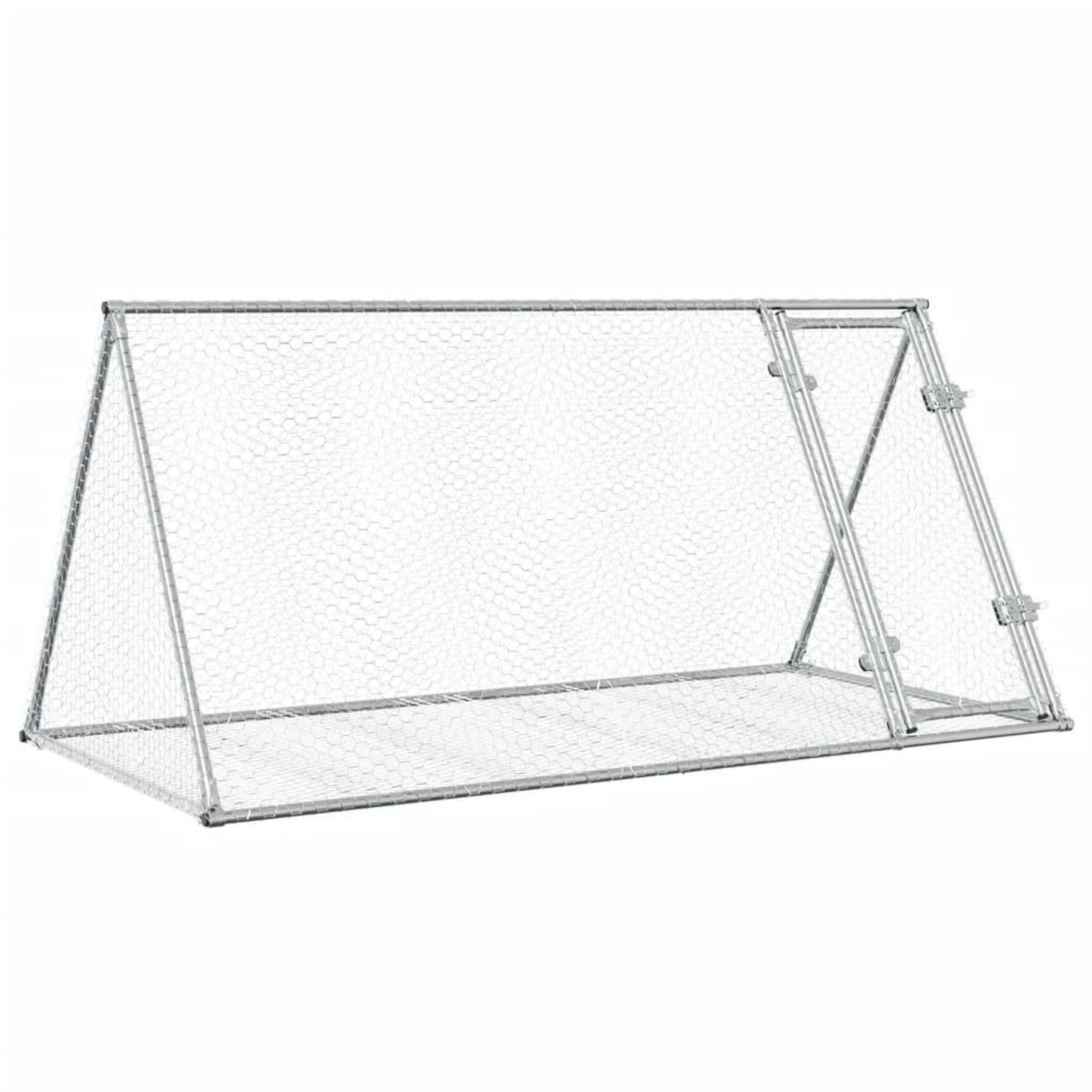 Voir la diapositive 2 : VIDAXL Clapier argente 200x105x91 cm acier galvanise
