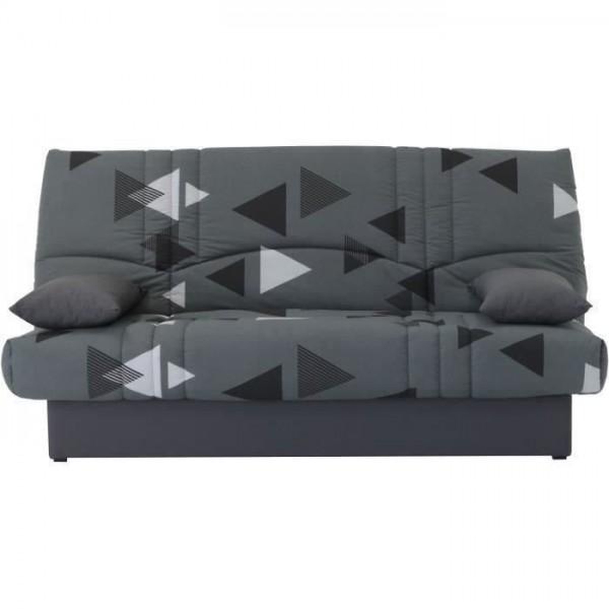Voir la diapositive 1 : MARKET24 Banquette clic clac 3 places - tissu Bikini gris - Style contemporain - L 190 x P 92 cm - DREAM
