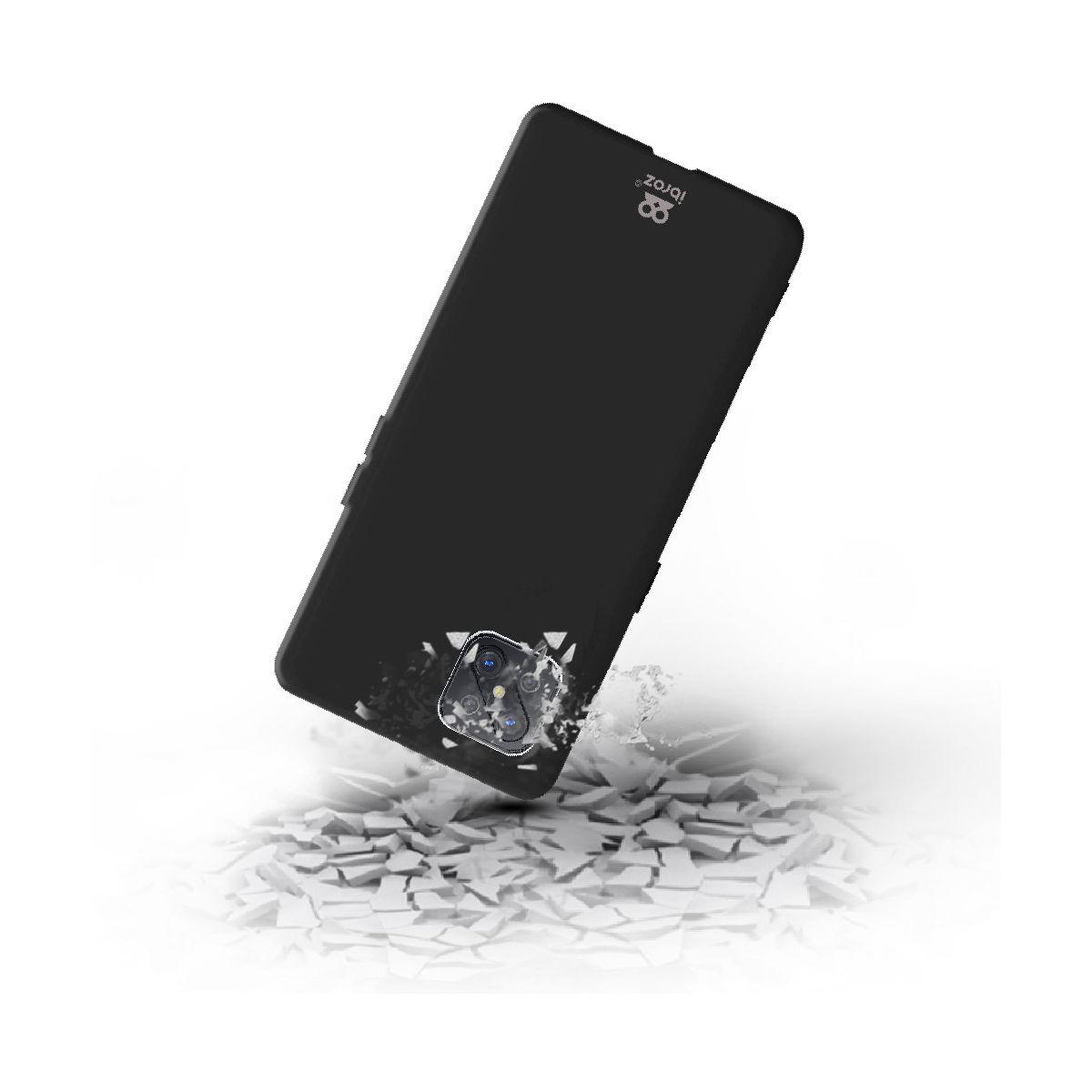 Voir la diapositive 3 : IBROZ Coque oppo reno 4z coque noir + verre trempé