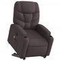 Voir la diapositive 3 : VIDAXL Fauteuil inclinable de massage Marron fonce Tissu