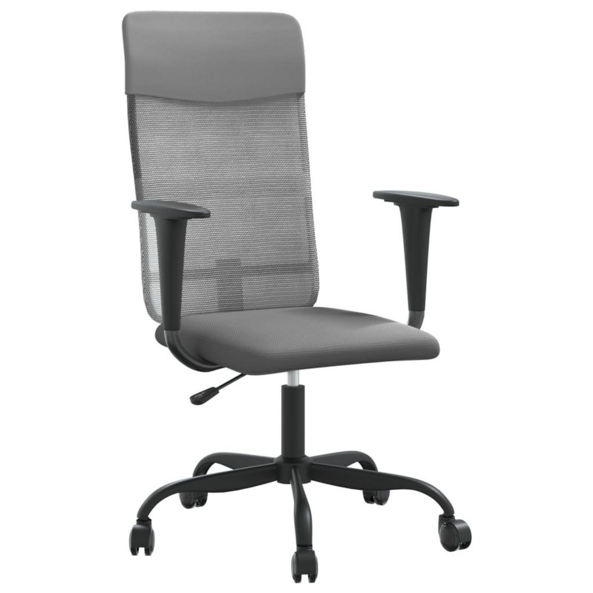 VIDAXL Chaise de bureau reglable en hauteur gris
