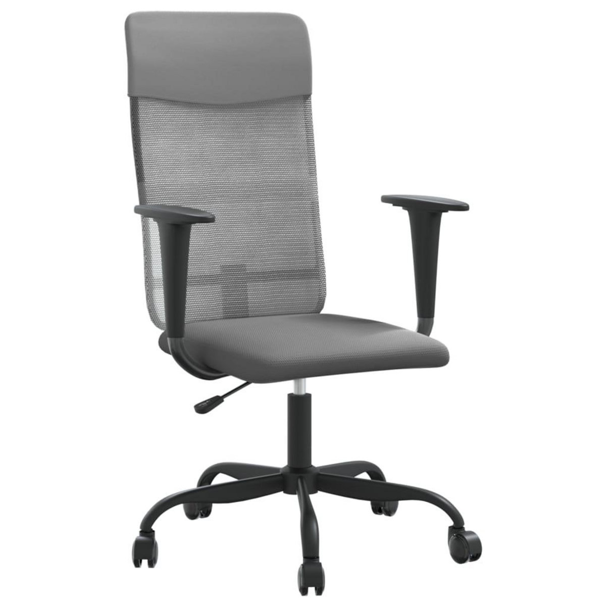 VIDAXL Chaise de bureau reglable en hauteur gris