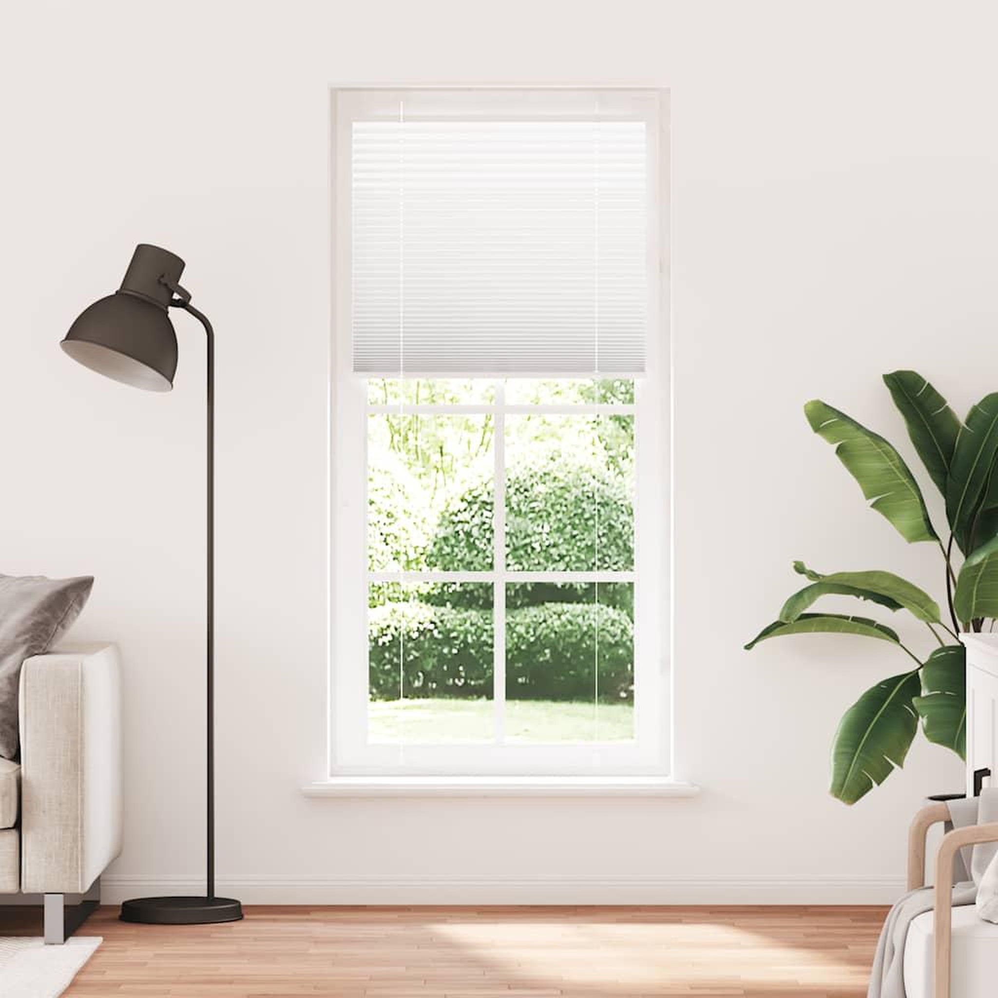 Voir la diapositive 2 : VIDAXL Store plisse blanc 100x200cm largeur du tissu 99,4 cm polyester