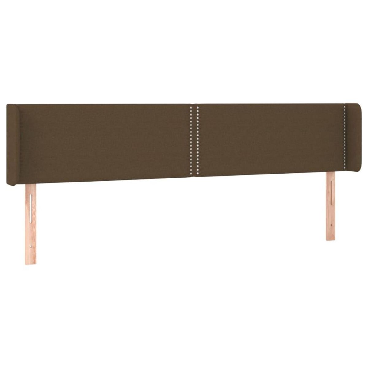 VIDAXL Tete de lit a LED Marron fonce 203x16x78/88 cm Tissu